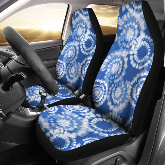 Tie Dye Blue Design Print Universal Fit Car Seat Covers