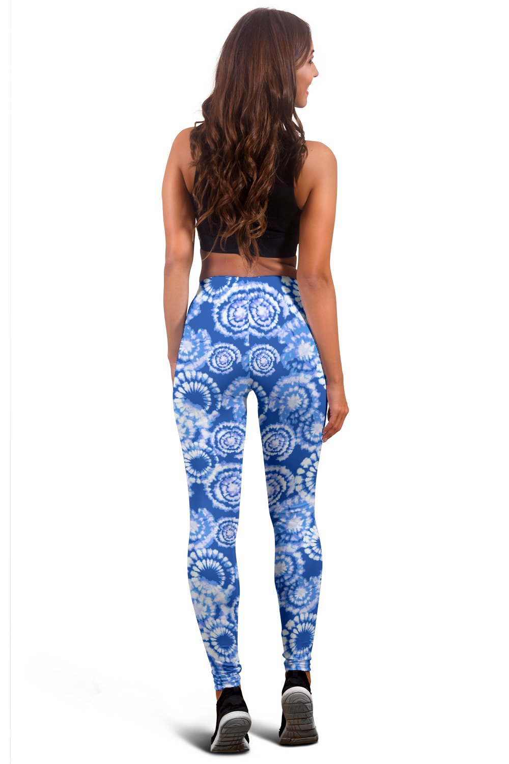Tie Dye Blue Design Print Women Leggings