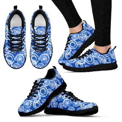 Tie Dye Blue Design Print Women Sneakers Shoes