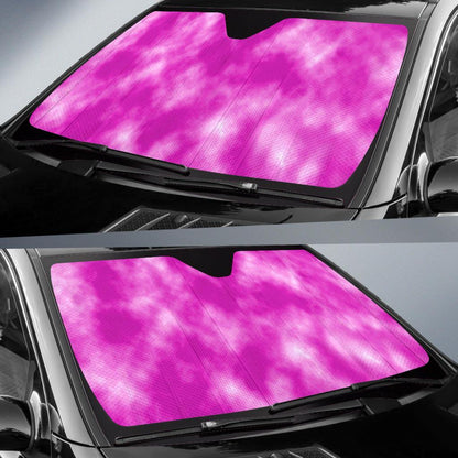 Tie Dye Pink Design Print Car Sun Shade For Windshield