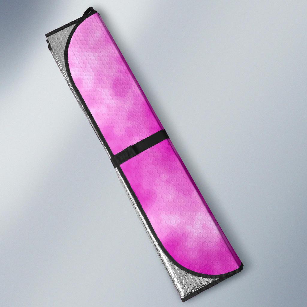 Tie Dye Pink Design Print Car Sun Shade For Windshield
