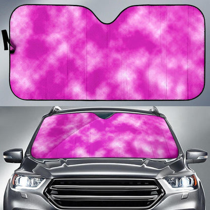 Tie Dye Pink Design Print Car Sun Shade For Windshield