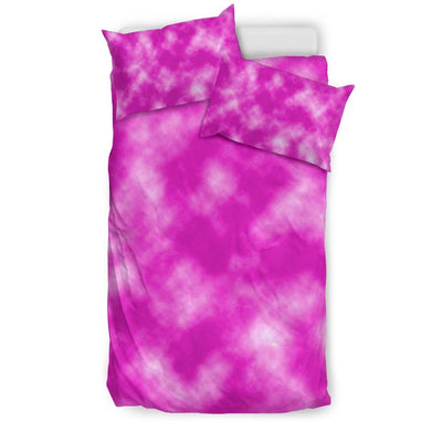 Tie Dye Pink Design Print Duvet Cover Bedding Set