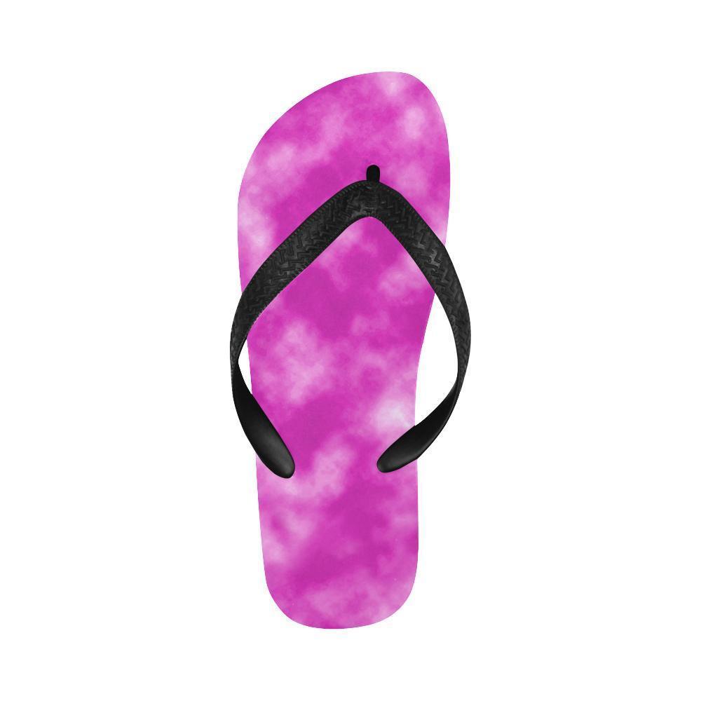 Tie Dye Pink Design Print Flip Flops-JTAMIGO.COM