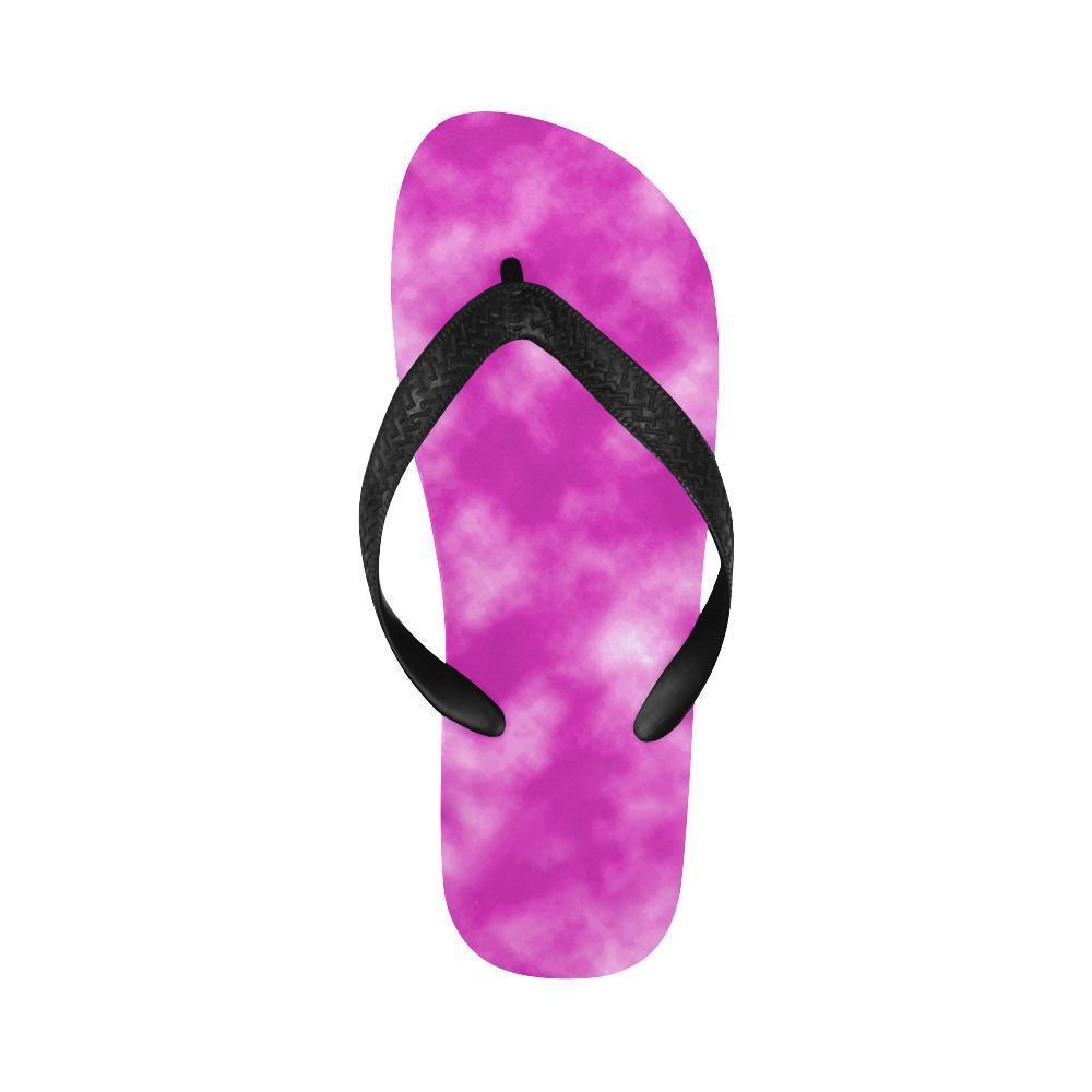 Tie Dye Pink Design Print Flip Flops-JTAMIGO.COM