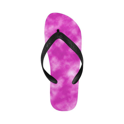 Tie Dye Pink Design Print Flip Flops-JTAMIGO.COM