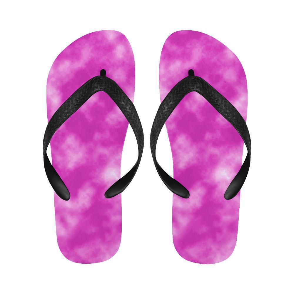 Tie Dye Pink Design Print Flip Flops-JTAMIGO.COM