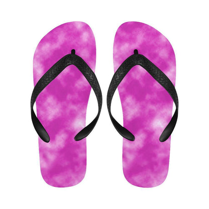 Tie Dye Pink Design Print Flip Flops-JTAMIGO.COM