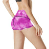 Tie Dye Pink Design Print High Waisted Spandex Shorts-JTAMIGO.COM