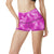 Tie Dye Pink Design Print High Waisted Spandex Shorts-JTAMIGO.COM