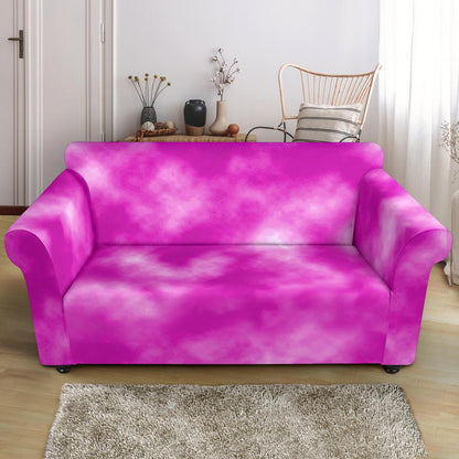 Tie Dye Pink Design Print Loveseat Slipcover-JTAMIGO.COM