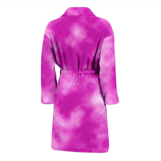 Tie Dye Pink Design Print Men Bath Robe-JTAMIGO.COM