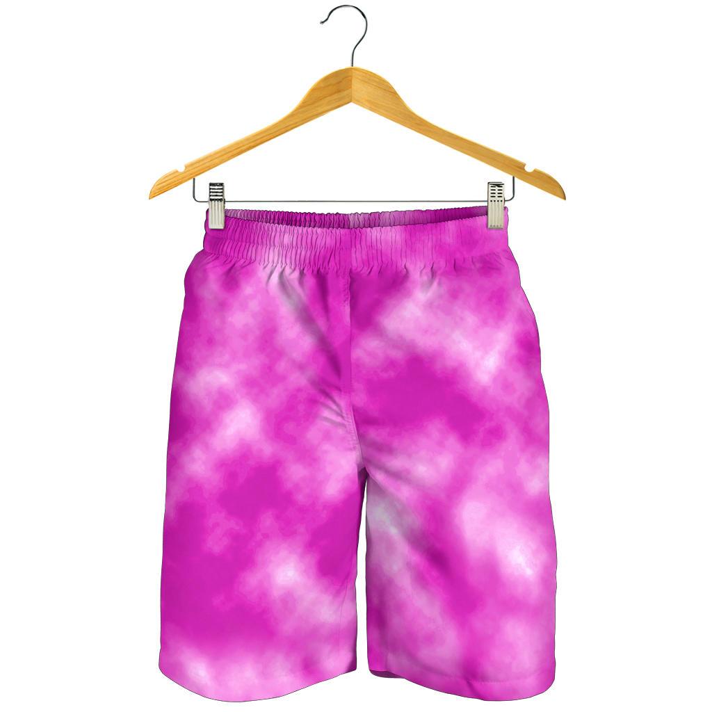 Tie Dye Pink Design Print Mens Shorts-JTAMIGO.COM