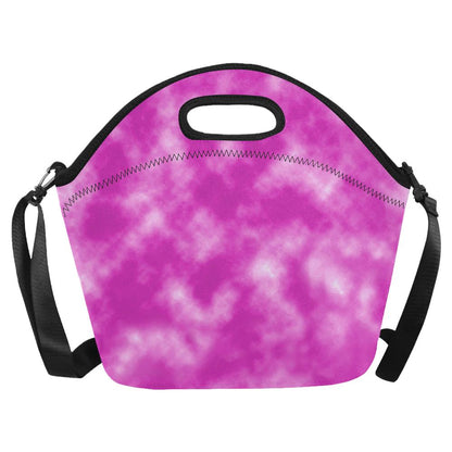 Tie Dye Pink Design Print Neoprene Lunch Bag (Model 1669)(Large)-JTAMIGO.COM