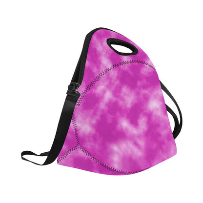 Tie Dye Pink Design Print Neoprene Lunch Bag (Model 1669)(Large)-JTAMIGO.COM