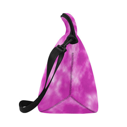 Tie Dye Pink Design Print Neoprene Lunch Bag (Model 1669)(Large)-JTAMIGO.COM