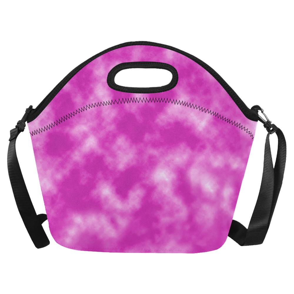 Tie Dye Pink Design Print Neoprene Lunch Bag (Model 1669)(Large)-JTAMIGO.COM