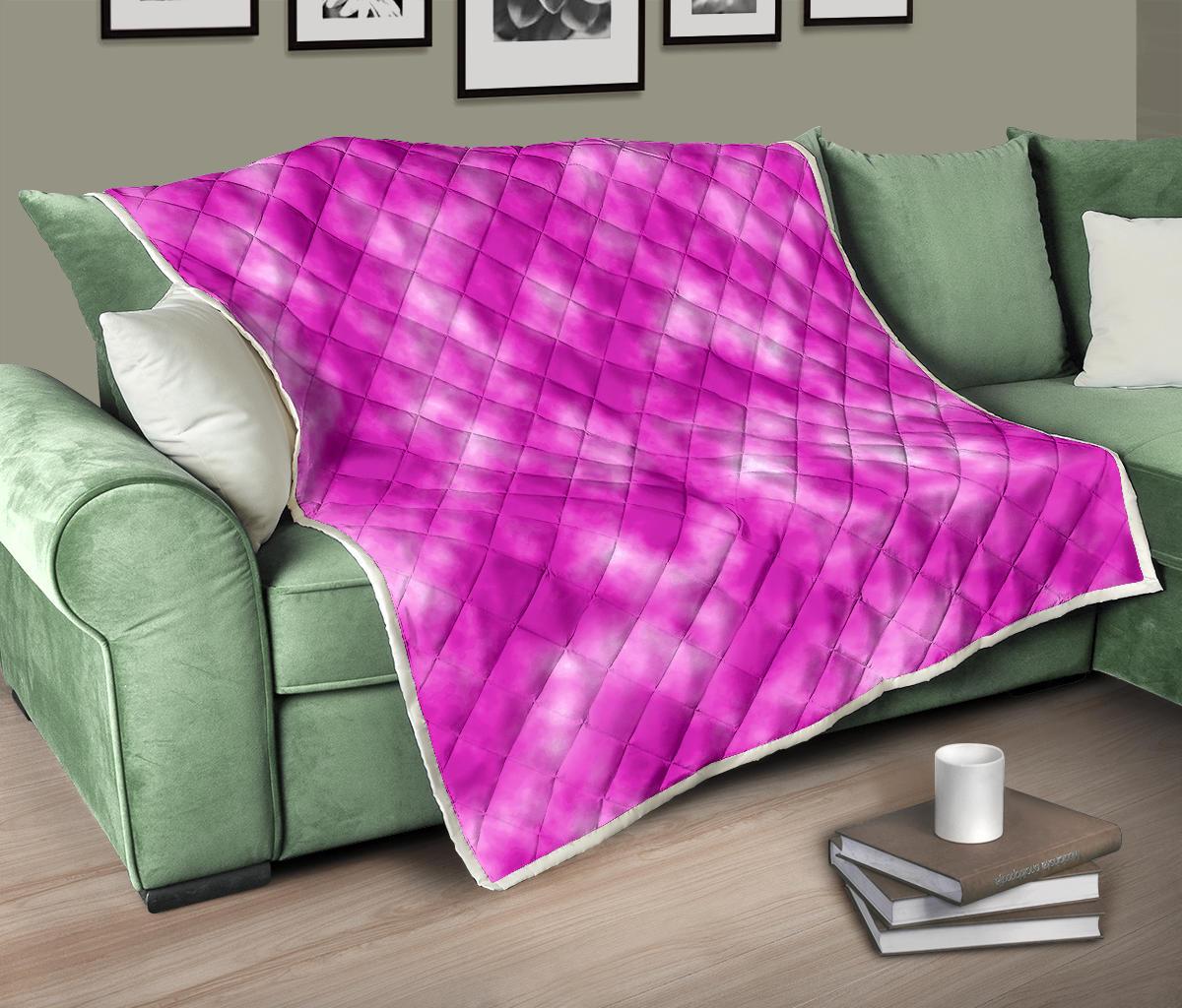 Tie Dye Pink Design Print Premium Quilt-JTAMIGO.COM