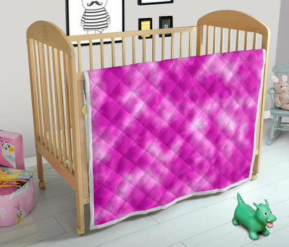Tie Dye Pink Design Print Premium Quilt-JTAMIGO.COM