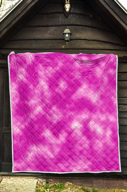 Tie Dye Pink Design Print Premium Quilt-JTAMIGO.COM