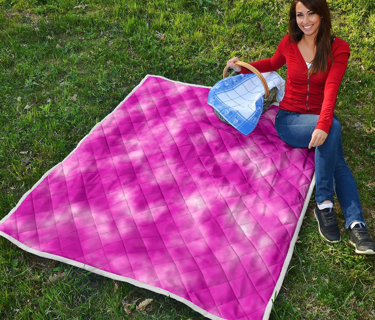 Tie Dye Pink Design Print Premium Quilt-JTAMIGO.COM