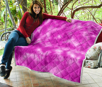 Tie Dye Pink Design Print Premium Quilt-JTAMIGO.COM