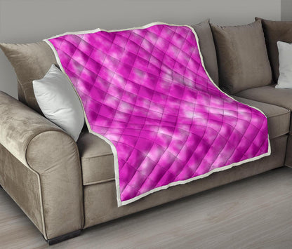 Tie Dye Pink Design Print Premium Quilt-JTAMIGO.COM