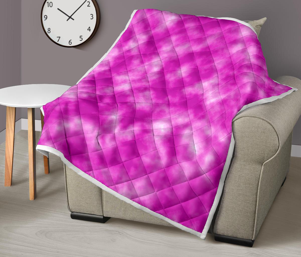 Tie Dye Pink Design Print Premium Quilt-JTAMIGO.COM
