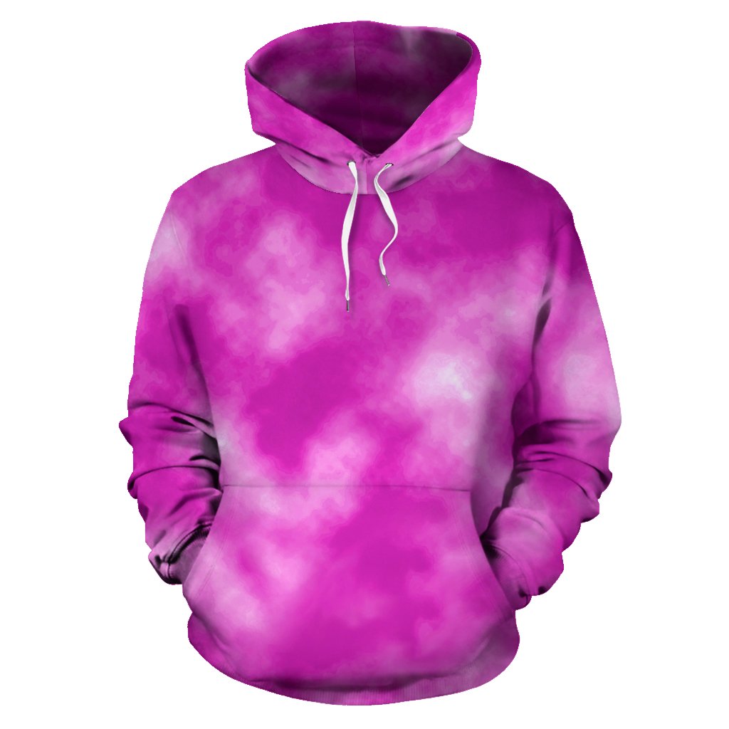Tie Dye Pink Design Print Pullover Hoodie