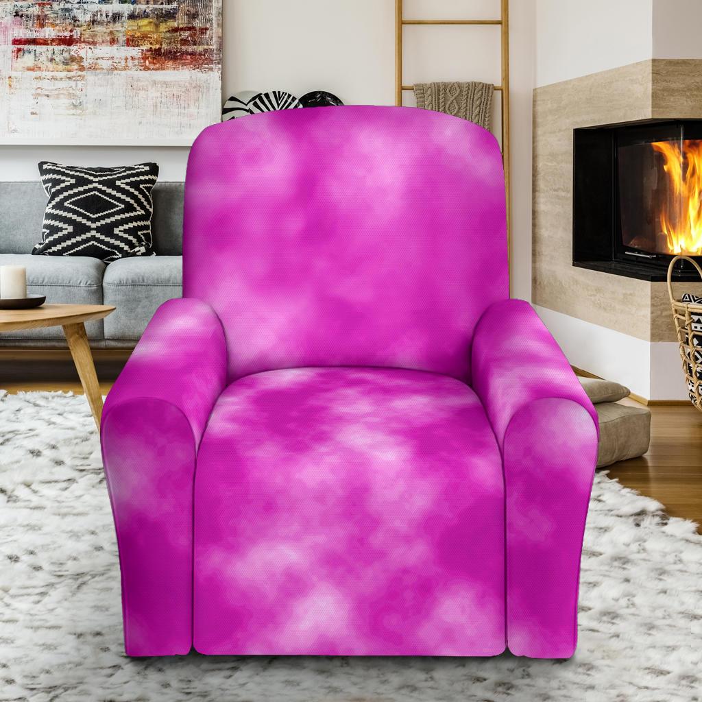 Tie Dye Pink Design Print Single Sofa Slipcover -JTAMIGO.COM