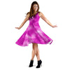 Tie Dye Pink Design Print Sleeveless Dress