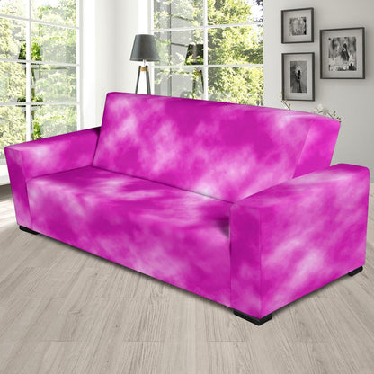 Tie Dye Pink Design Print Sofa Slipcover-JTAMIGO.COM