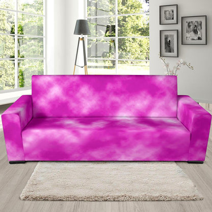 Tie Dye Pink Design Print Sofa Slipcover-JTAMIGO.COM