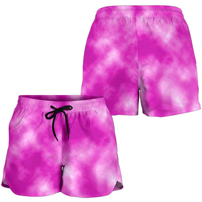 Tie Dye Pink Design Print Women Shorts-JTAMIGO.COM