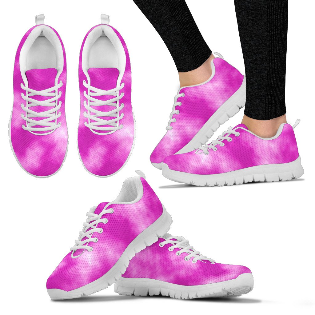 Tie Dye Pink Design Print Women Sneakers Shoes