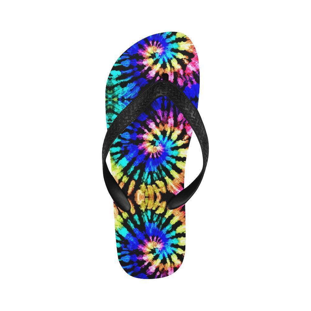 Tie Dye Rainbow Design Print Flip Flops-JTAMIGO.COM