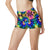 Tie Dye Rainbow Design Print High Waisted Spandex Shorts-JTAMIGO.COM