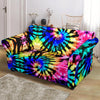 Tie Dye Rainbow Design Print Loveseat Slipcover-JTAMIGO.COM