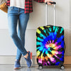 Tie Dye Rainbow Design Print Luggage Cover Protector