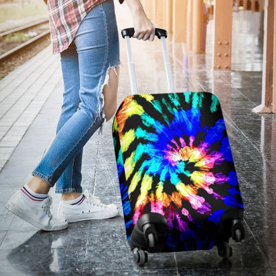 Tie Dye Rainbow Design Print Luggage Cover Protector