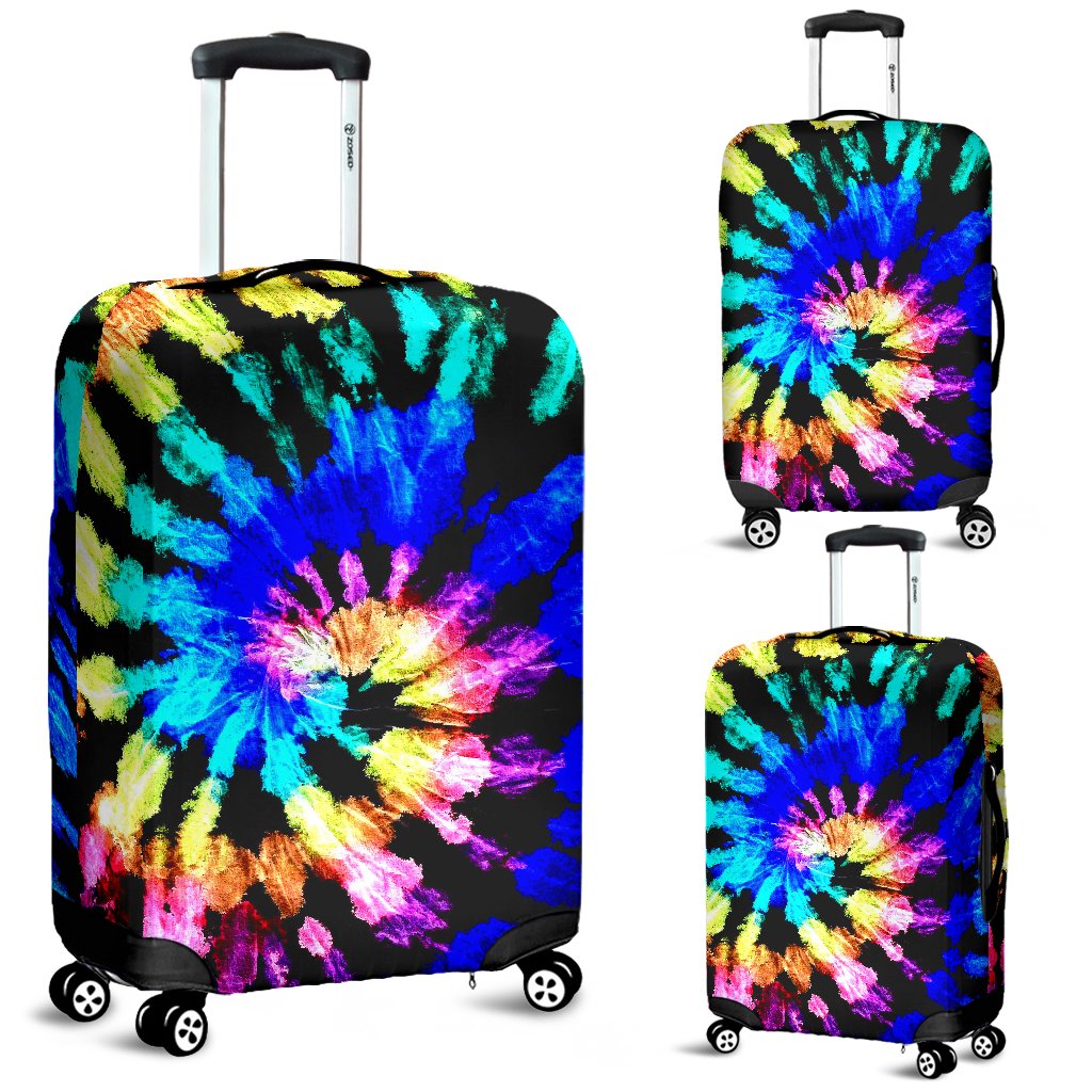 Tie Dye Rainbow Design Print Luggage Cover Protector