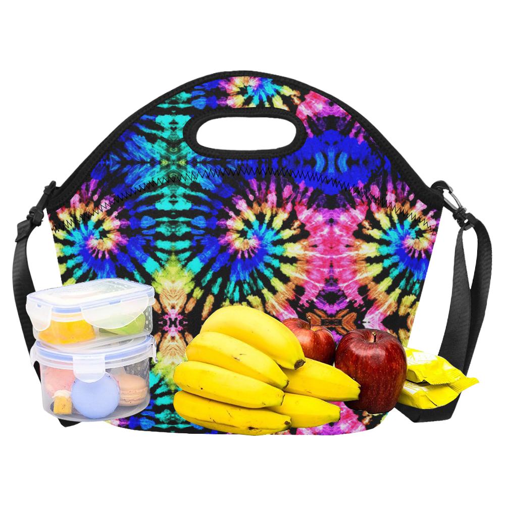 Tie Dye Rainbow Design Print Neoprene Lunch Bag (Model 1669)(Large)-JTAMIGO.COM