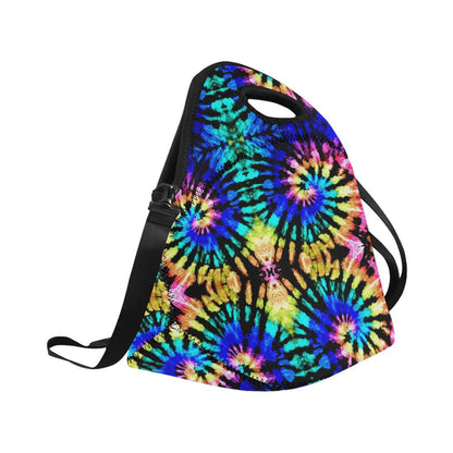 Tie Dye Rainbow Design Print Neoprene Lunch Bag (Model 1669)(Large)-JTAMIGO.COM