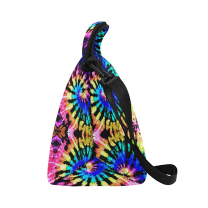 Tie Dye Rainbow Design Print Neoprene Lunch Bag (Model 1669)(Large)-JTAMIGO.COM