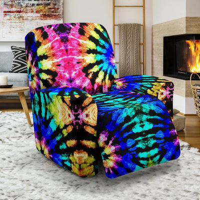 Tie Dye Rainbow Design Print Recliner Slipcover-JTAMIGO.COM