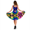 Tie Dye Rainbow Design Print Sleeveless Dress
