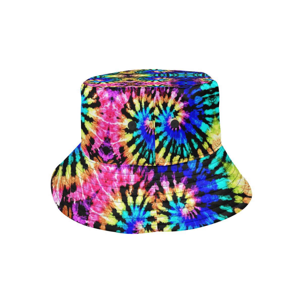 Tie Dye Rainbow Design Print Unisex Bucket Hat