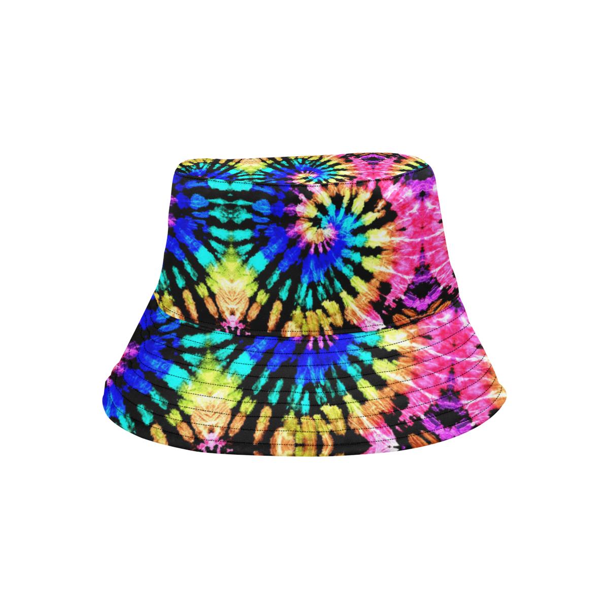 Tie Dye Rainbow Design Print Unisex Bucket Hat