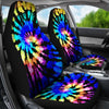 Tie Dye Rainbow Design Print Universal Fit Car Seat Covers