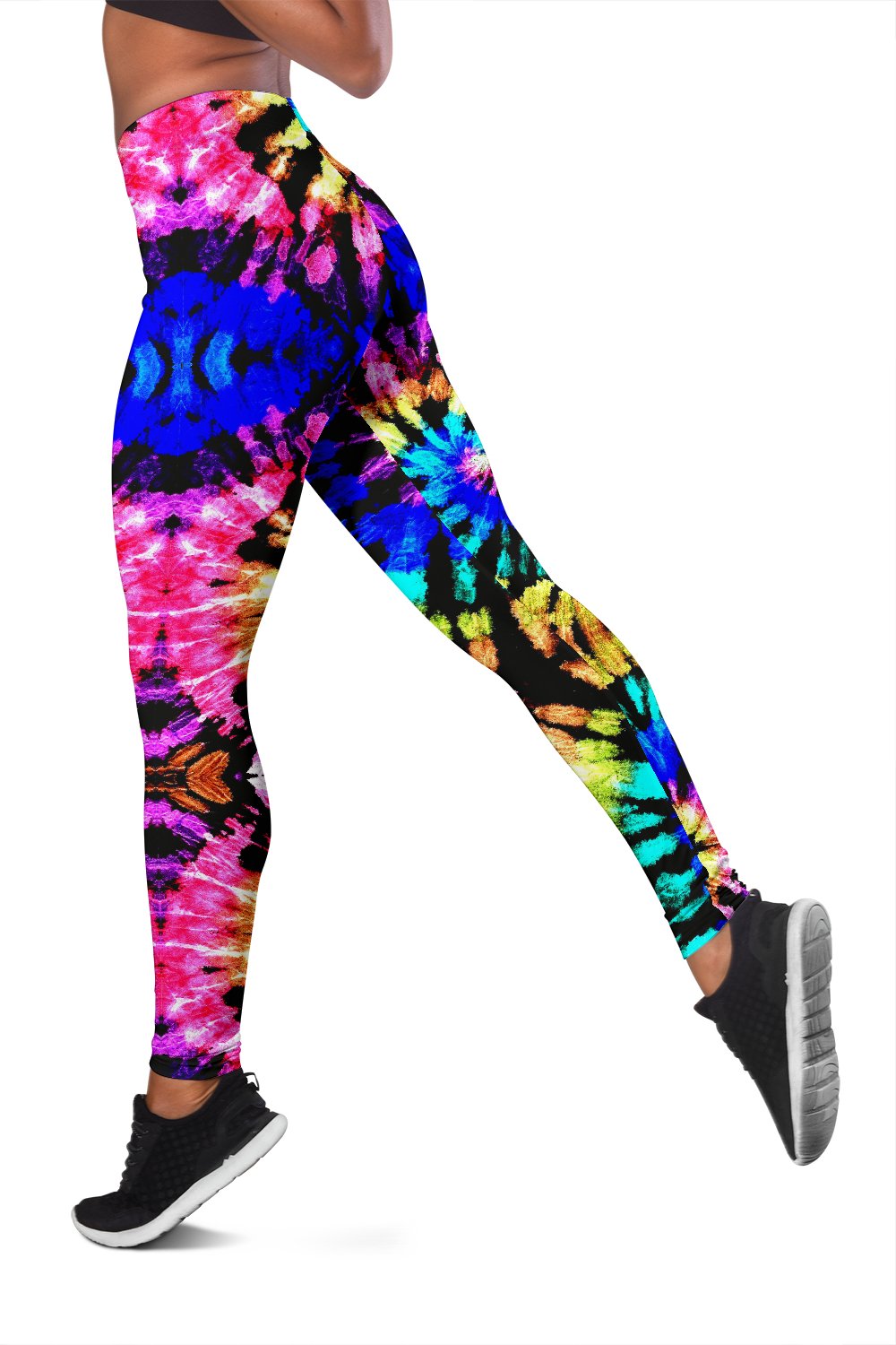 Tie Dye Rainbow Design Print Women Leggings